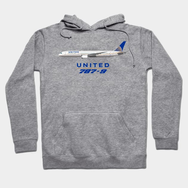 United 787-9 Hoodie by SteveHClark